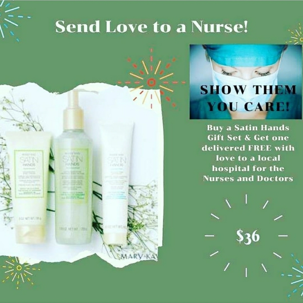 Satin hands, buy one gift one to a nurse!